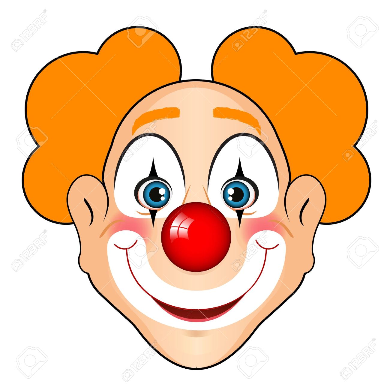 1300x1300 Vector Illustration Of Smiling Clown Royalty Free Cliparts