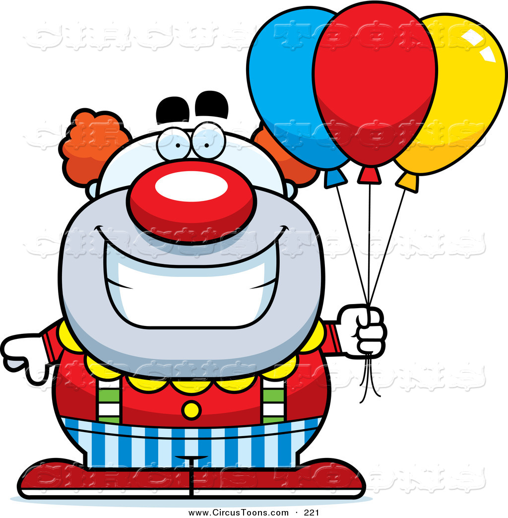 1024x1044 Circus Clipart Of A Grinning Pudgy Circus Clown With Balloons By