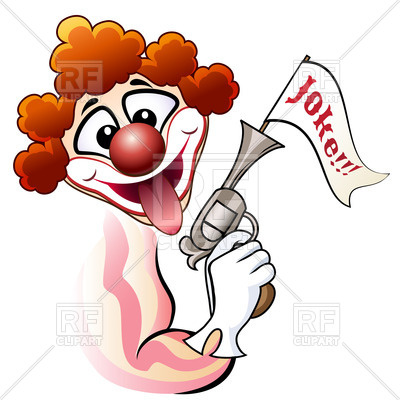 400x400 Clown With Bang Gun Shows His Tongue Royalty Free Vector Clip Art
