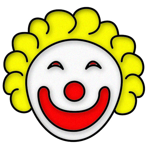 500x500 Image Of Clown Face Clipart