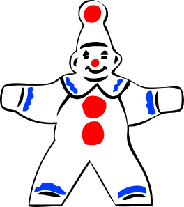 264x297 Simple Clown Figure Clip Art