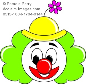 300x294 Art Image Of A Cartoon Clown Face