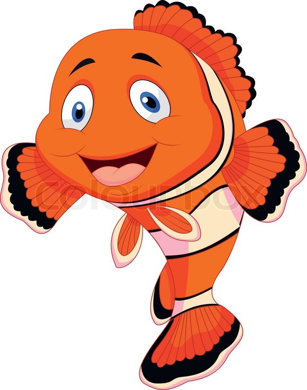 629x800 Cute Clown Fish Cartoon Stock Vector Colourbox
