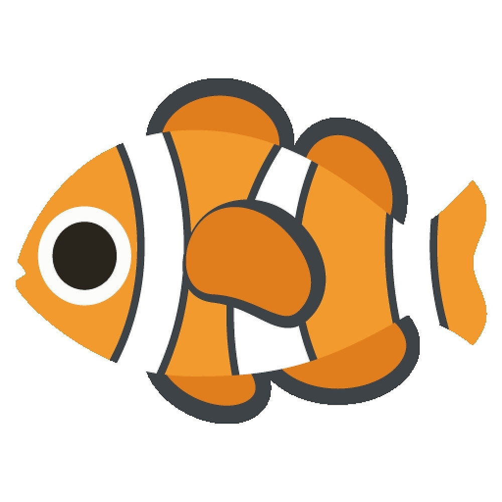 1000x1000 Fish Emoji (Clownfish) By Scrappydesigns Redbubble