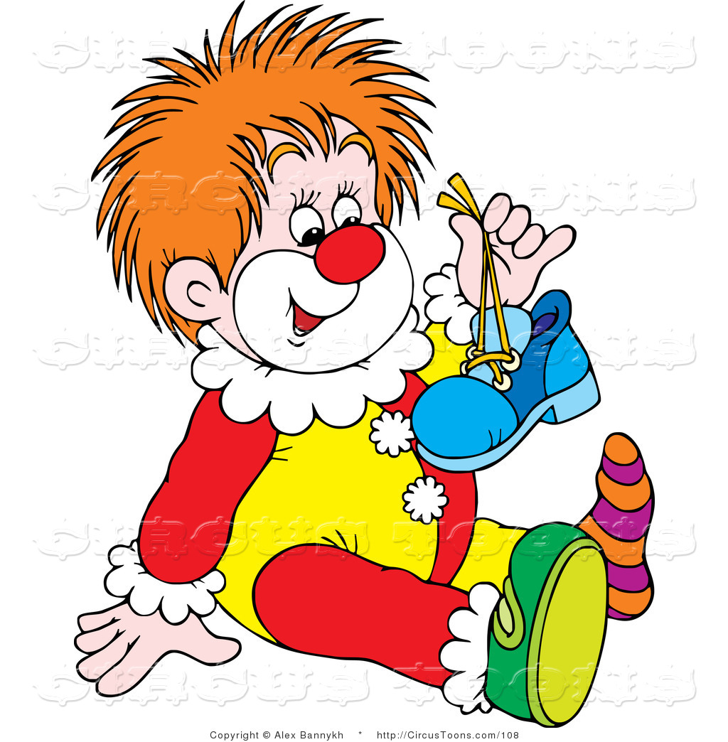 1024x1044 Circus Clipart Of A Young Clown Sitting Down And Holding A Shoe By