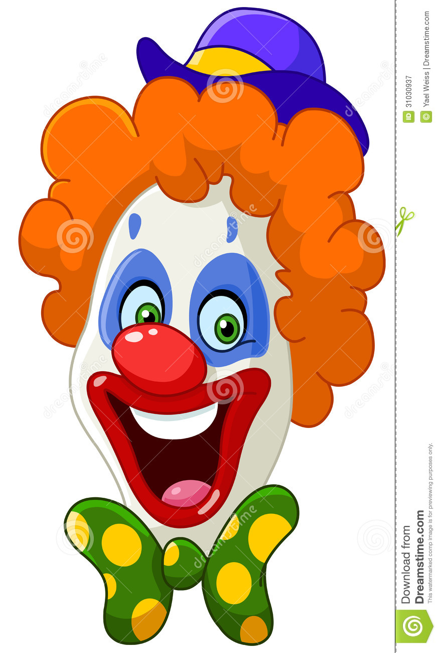 877x1300 Cute Clown Face Clipart