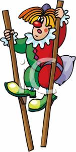 151x300 Art Image A Clown On Stilts
