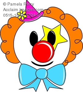 268x300 Art Image Of A Cartoon Clown Face