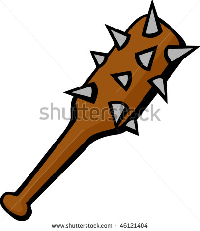 407x470 Club Clipart Wooden Club