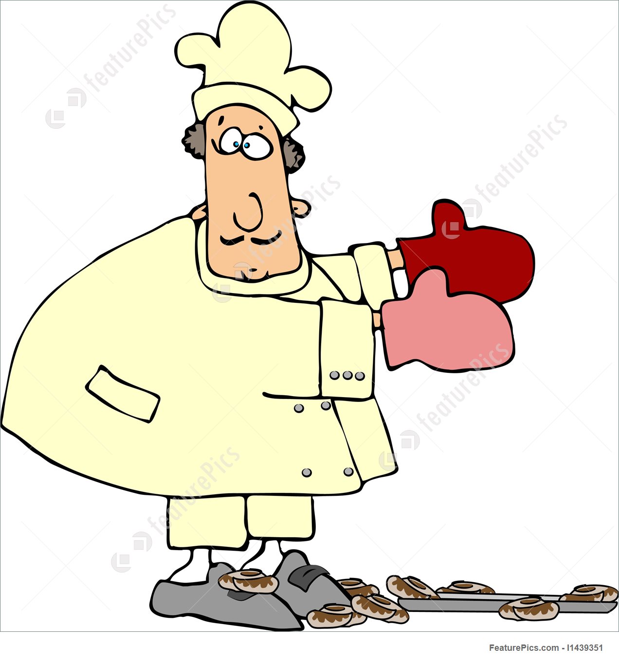 1272x1360 Clumsy Chef Stock Illustration I1439351