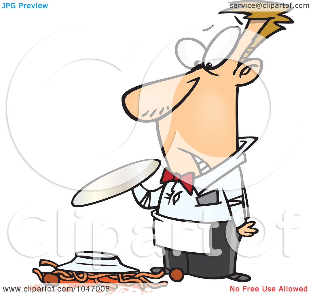 1080x1024 Royalty Free (Rf) Clip Art Illustration Of A Cartoon Waiter