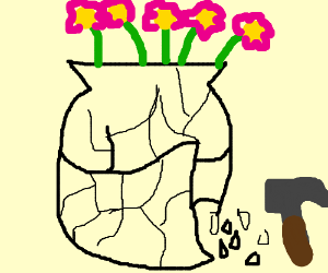 300x250 Vase Clipart Shattered