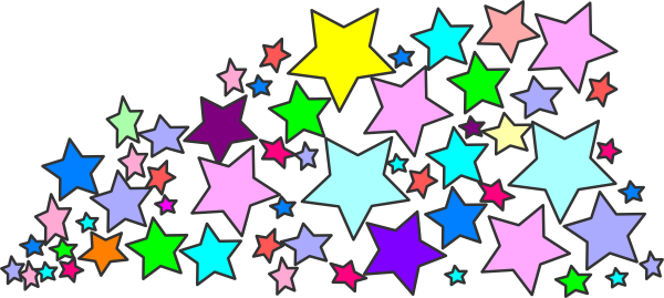 600x269 Falling Stars Clipart Star Cluster