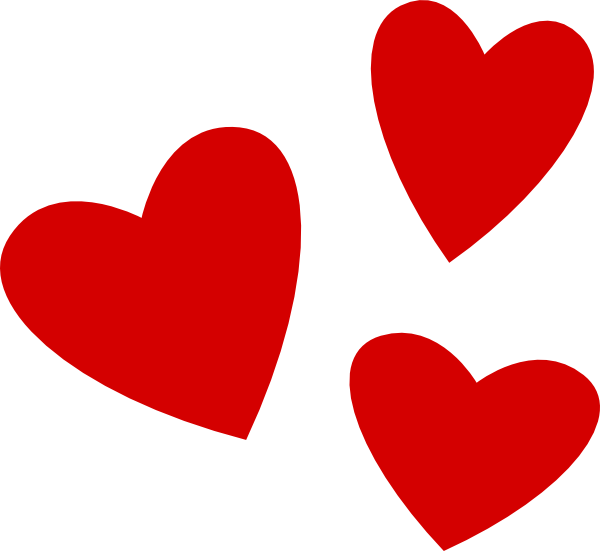 600x551 Heart Cluster Clip Art