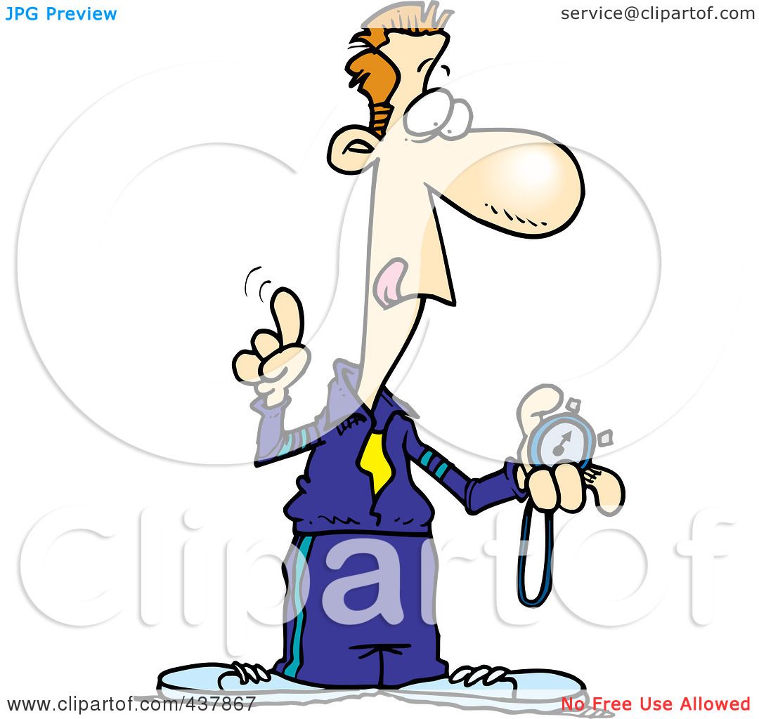 1080x1024 Royalty Free (Rf) Cliprt Illustration Of Cartoon Coach Using