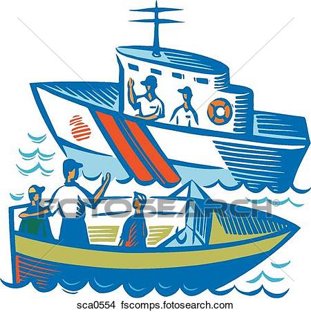 450x451 Drawings A Family Traveling By Boat Talking To Members