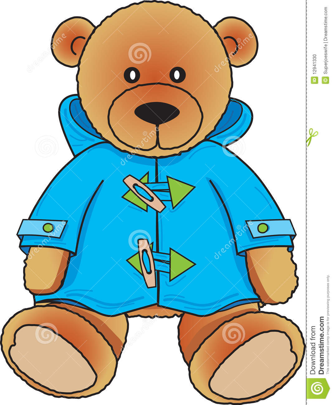 1072x1300 Cute Colors Clipart Stock Photo Teddy Bear In Blue Coat Cute