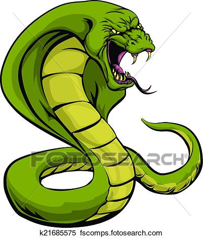 401x470 Clipart Of Cobra Snake About To Strike K21685575