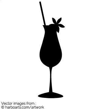 335x355 Cocktail Clipart Silhouette