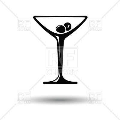 400x400 Cocktail Glass Icon Royalty Free Vector Clip Art Image
