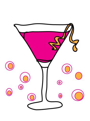 375x503 Birthday Martini Clipart