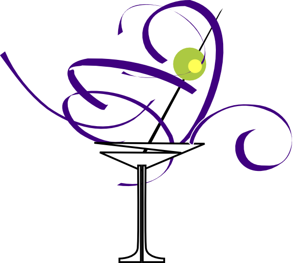 600x540 Purple Martini Glass Clip Art