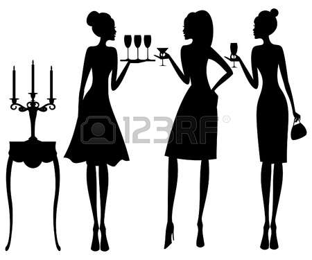 450x375 Vintage Cocktail Party Clipart