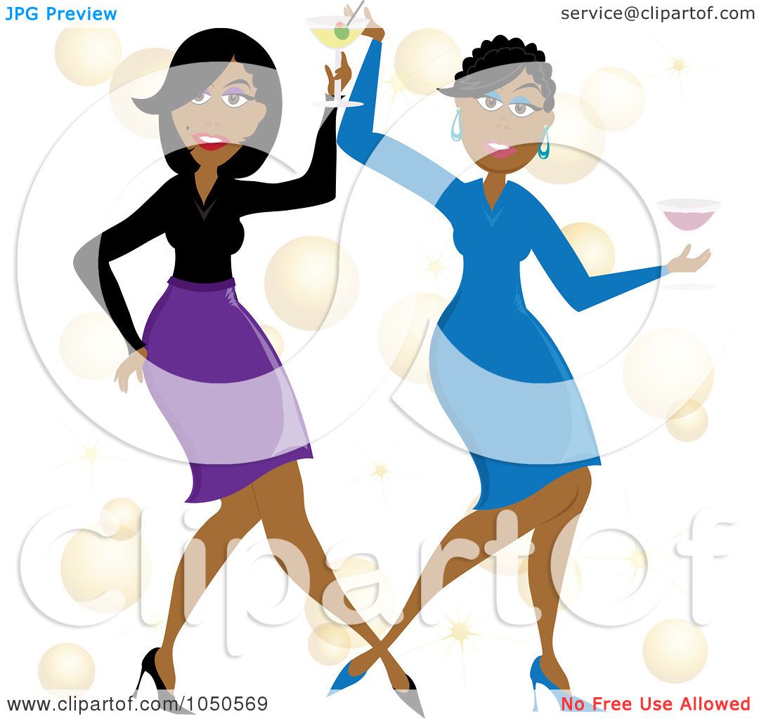 1080x1024 Royalty Free (Rf) Clip Art Illustration Of Funky Black Women