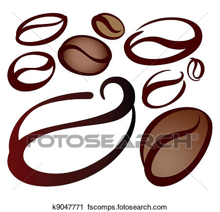 450x434 Clipart Of Coffee Beans K9047771