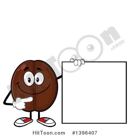 450x470 Coffee Bean Character Clipart