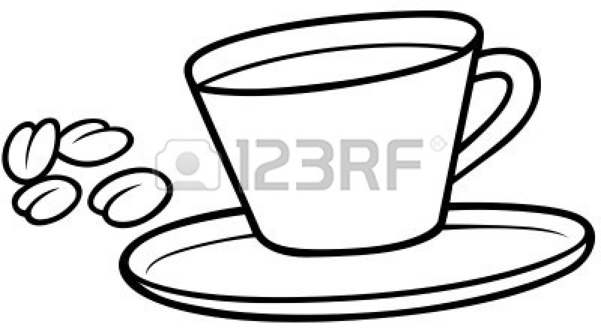 1200x660 Coffee Cup Black And White Clipart