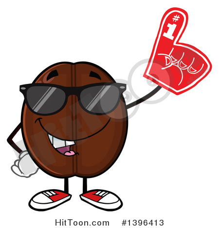 450x470 Coffee Bean Character Clipart