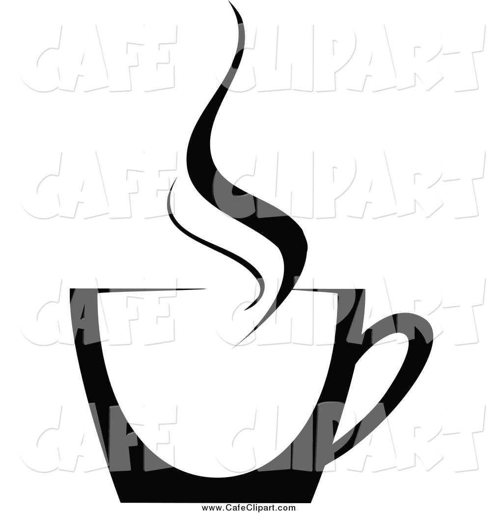 1024x1044 Vector Clip Art Of A Black And White Steamy Cup Of Coffee By