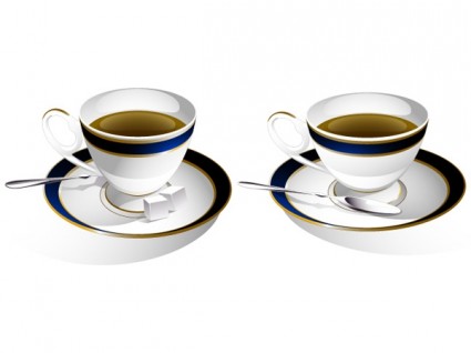 425x318 One Pair Of Coffee Cup Clip Art Free Vector In Adobe Illustrator