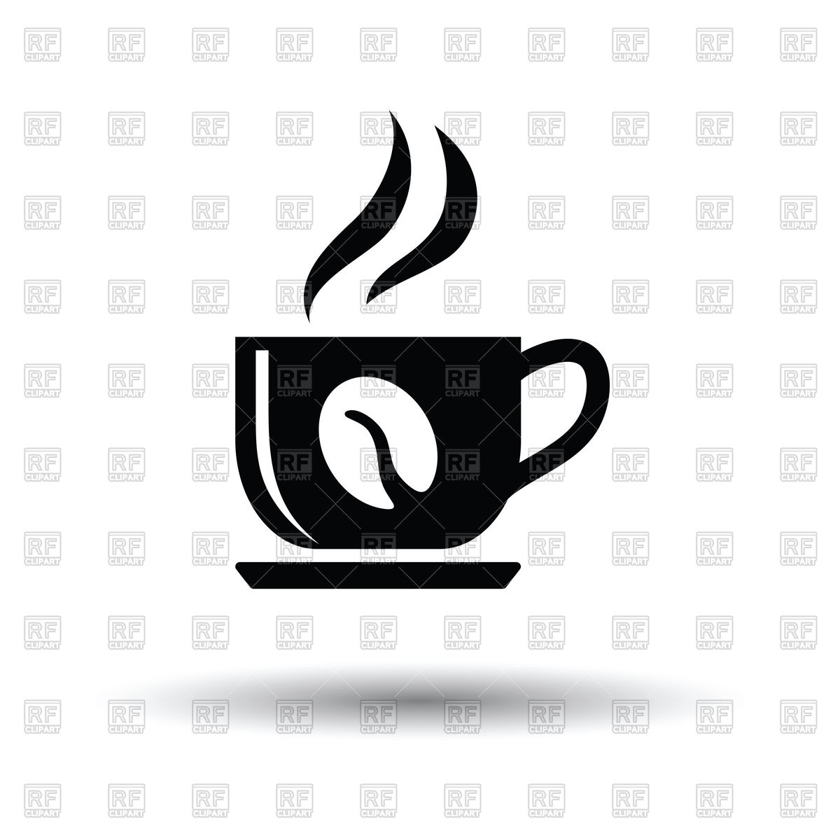 1200x1200 Coffee Cup Icon On White Background Royalty Free Vector Clip Art