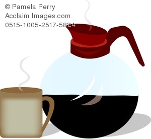 300x276 Art Image Of A Restaurant Pot Of Coffee And A Mug
