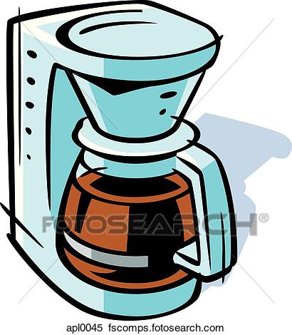 410x470 Stock Illustration Of Drawing Of A Coffee Maker Apl0045