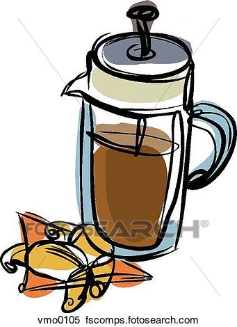 341x470 Stock Illustration Of French Press Coffee Maker Vmo0105