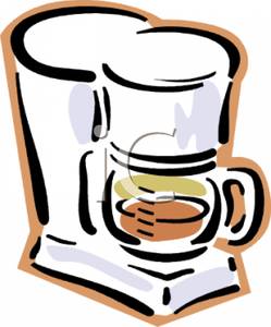 249x300 White Coffee Maker Clip Art Image