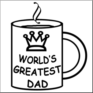 304x304 Clip Art Happy Father's Day Mug Bampw I Abcteach