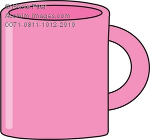 300x281 Royalty Free Clipart Illustration Of A Pink Coffee Mug