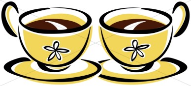 388x175 Two Coffee Cups Clipart Coffee Hour Clipart