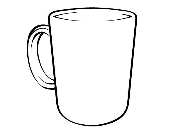 600x450 Coffee Mug Clipart Black And White Collection