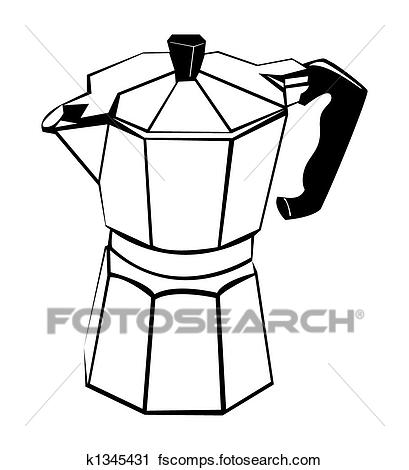 409x470 Clipart Of Coffee Pot
