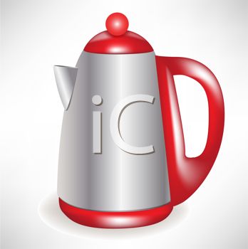 348x350 Picture Of A Coffee Pot In A Vector Clip Art Illustration