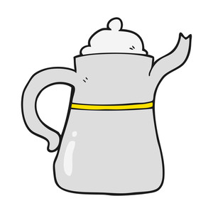 300x300 Freehand Drawn Cartoon Coffee Pot Royalty Free Stock Image