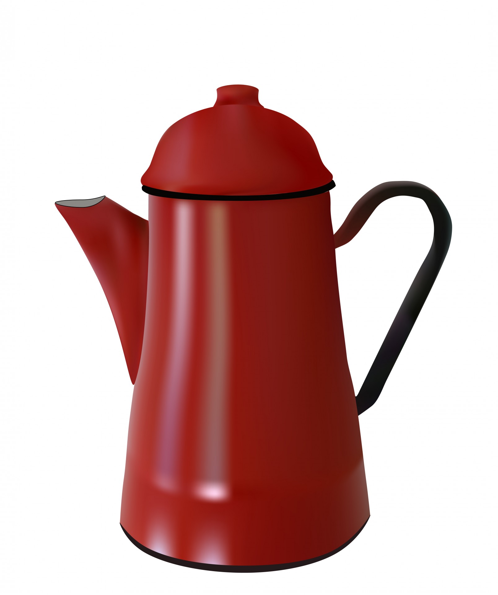 1608x1920 Red Coffee Pot Clipart Free Stock Photo