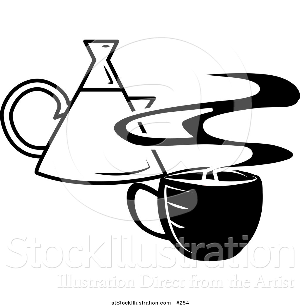 1024x1044 Vector Illustration Of A Steaming Hot Cup Of Coffee And A Coffee