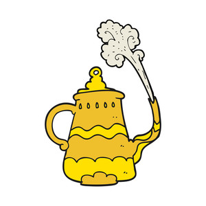 300x300 Freehand Drawn Cartoon Coffee Pot Royalty Free Stock Image