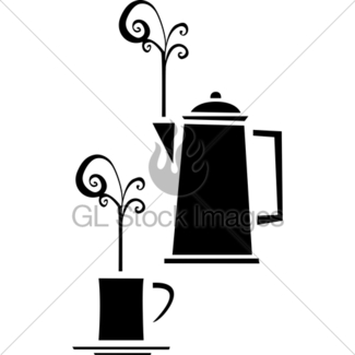 325x325 Coffee And Tea Pots And Cups Gl Stock Images